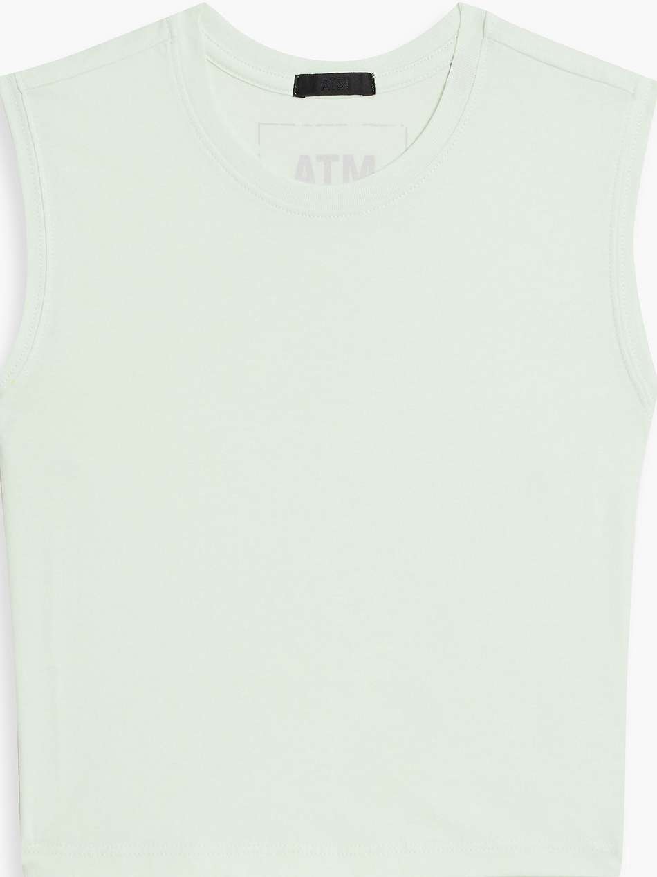 cropped cotton-jersey tank