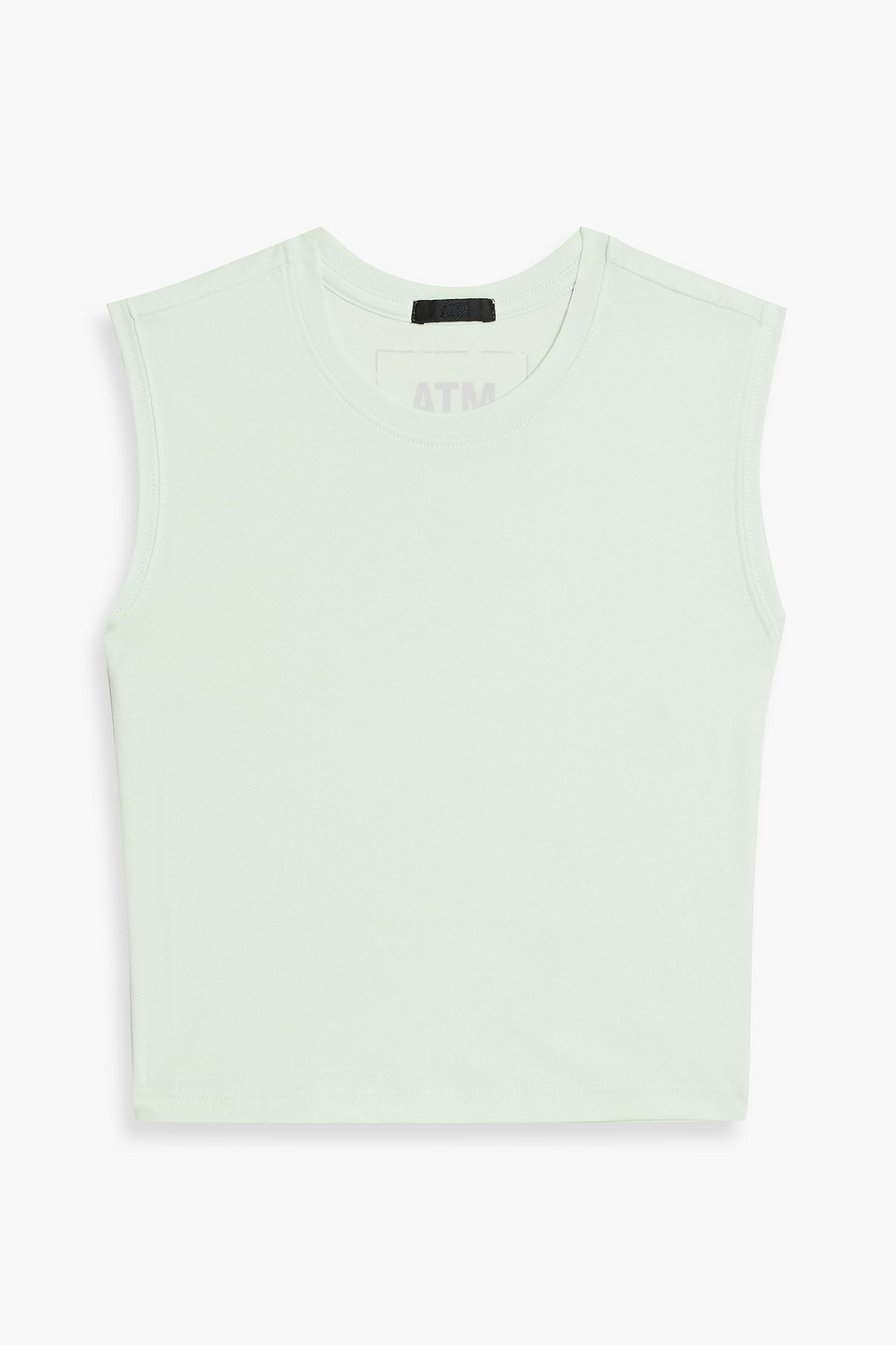 Atm Anthony Thomas Melillo Cropped Cotton-jersey Tank In Mint