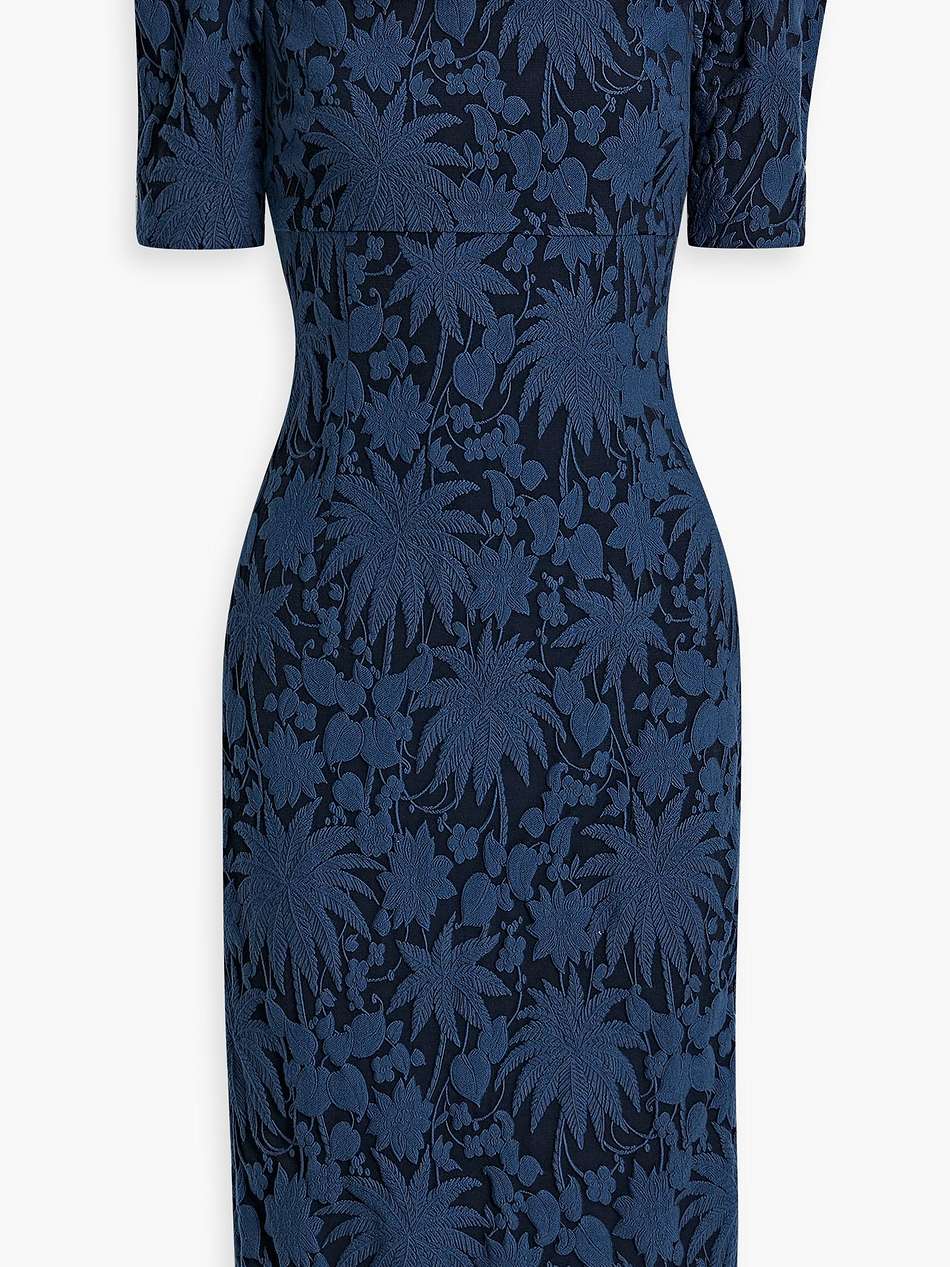 embroidered cotton-blend dress