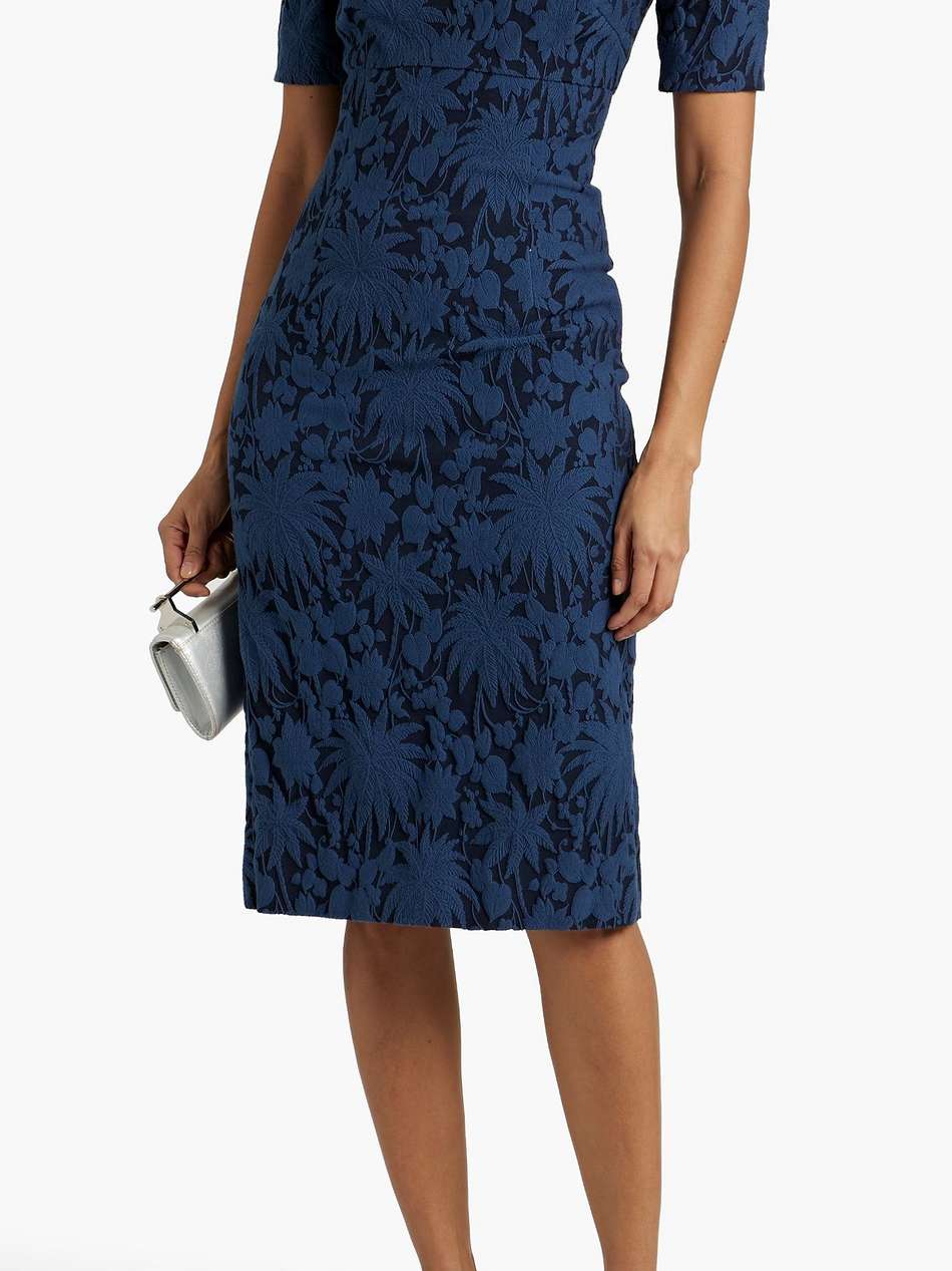 embroidered cotton-blend dress
