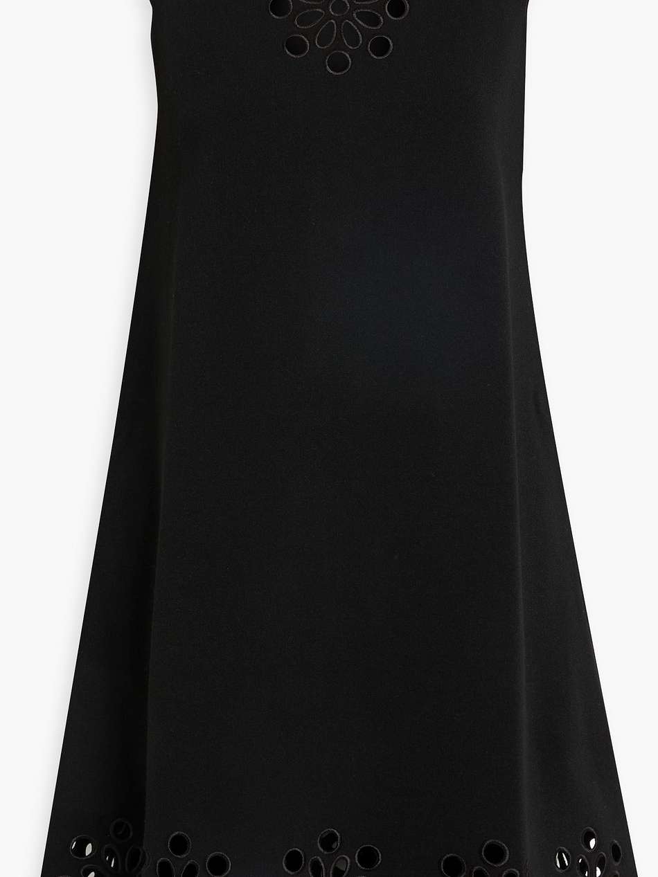 broderie anglaise knitted mini dress
