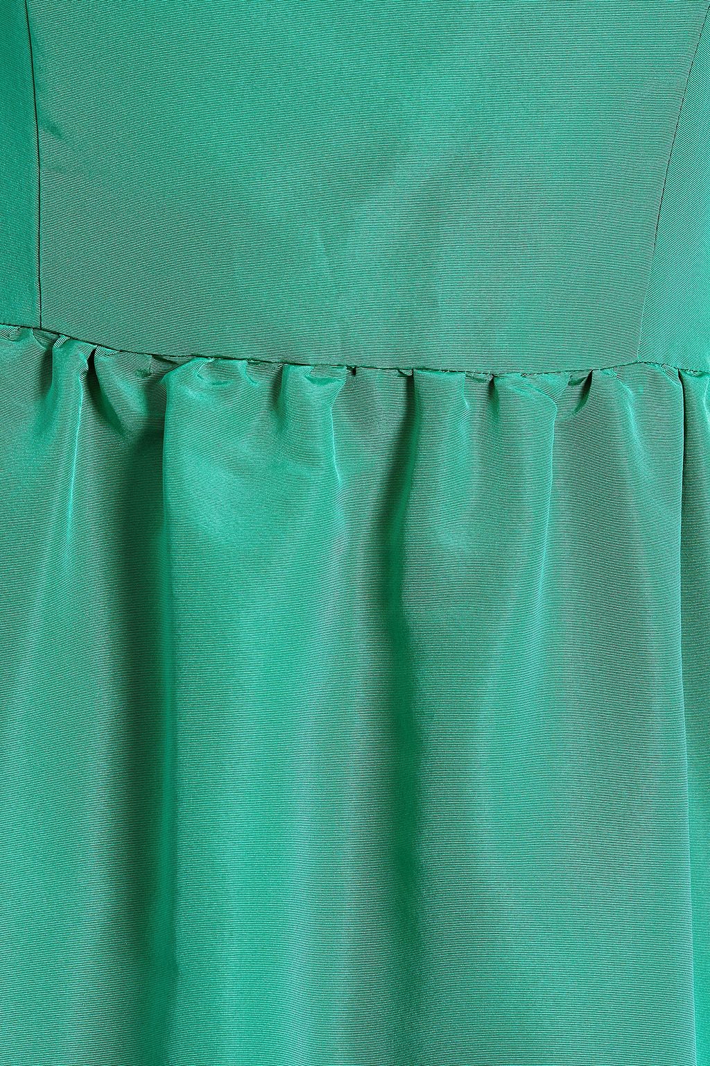 OSCAR DE LA RENTA Flared silk-faille mini dress