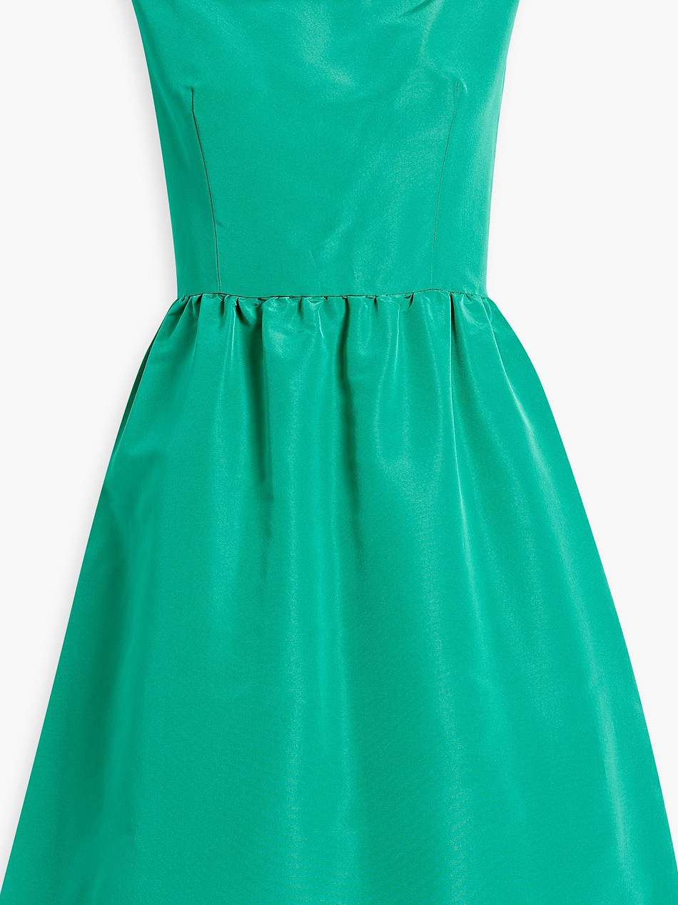 flared silk-faille mini dress
