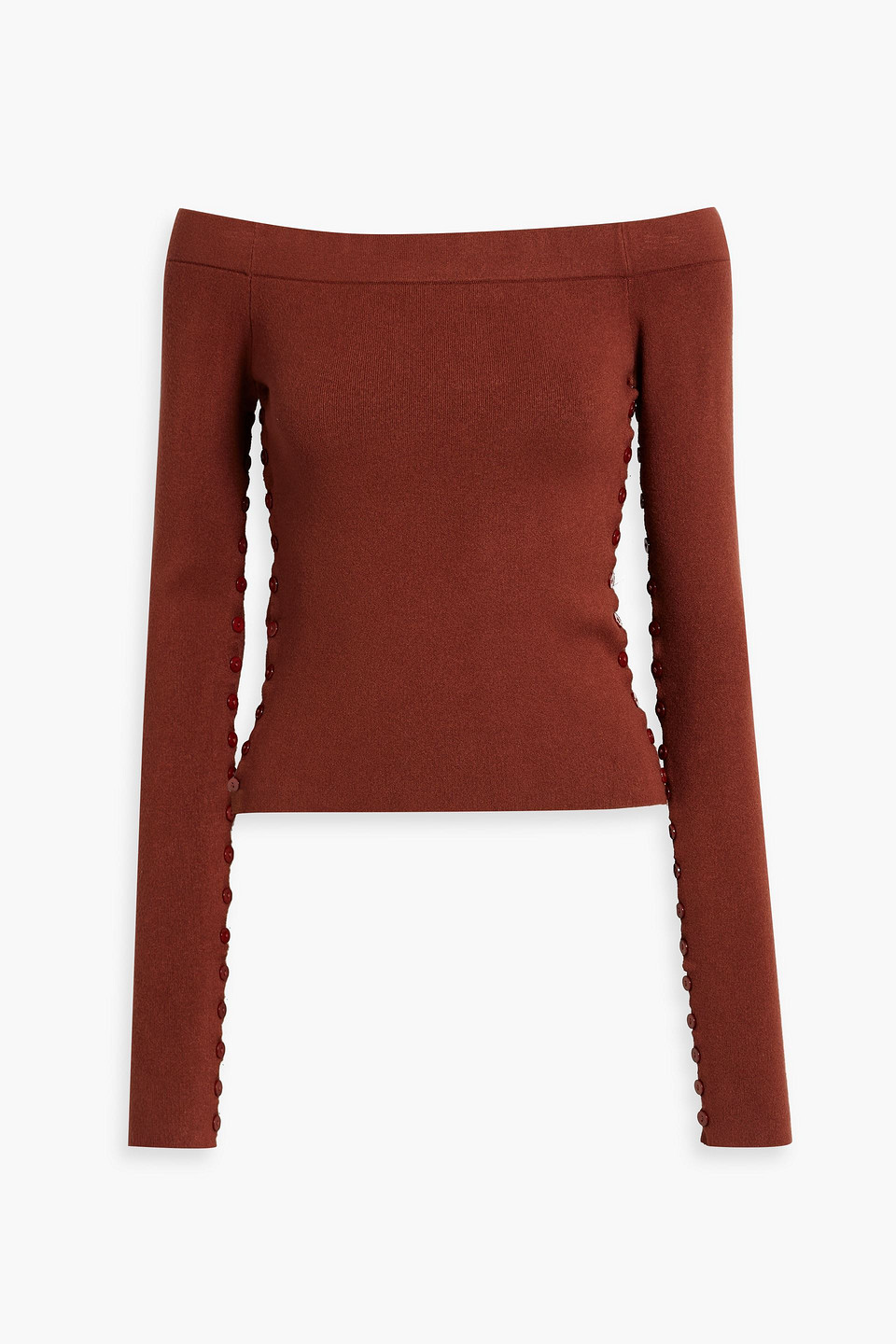 Altuzarra Off-the-shoulder Stretch-knit Top In Brick