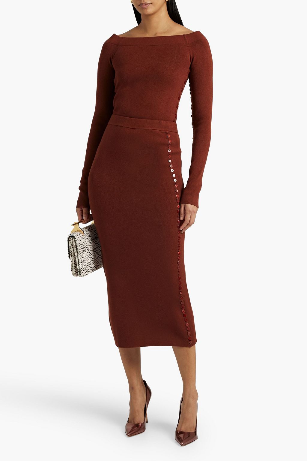 ALTUZARRA Off-the-shoulder stretch-knit top