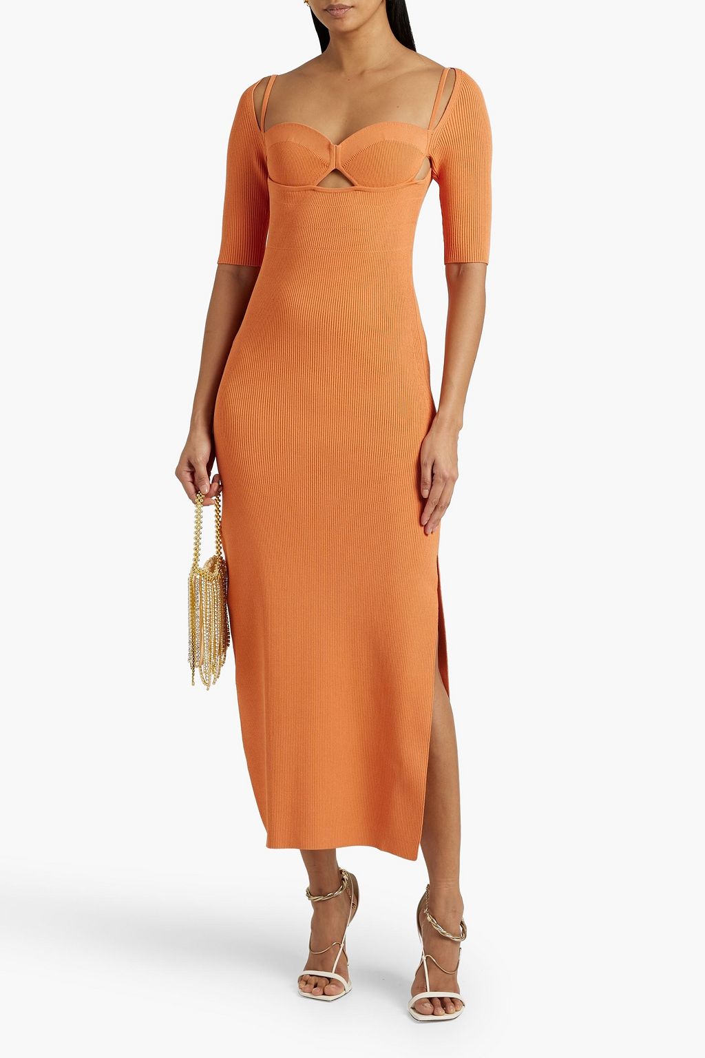 ALTUZARRA Mareen cutout ribbed-knit maxi dress