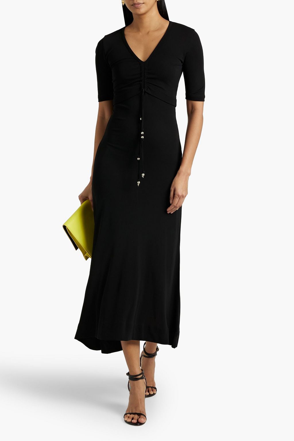ALTUZARRA Ruched crepe maxi dress