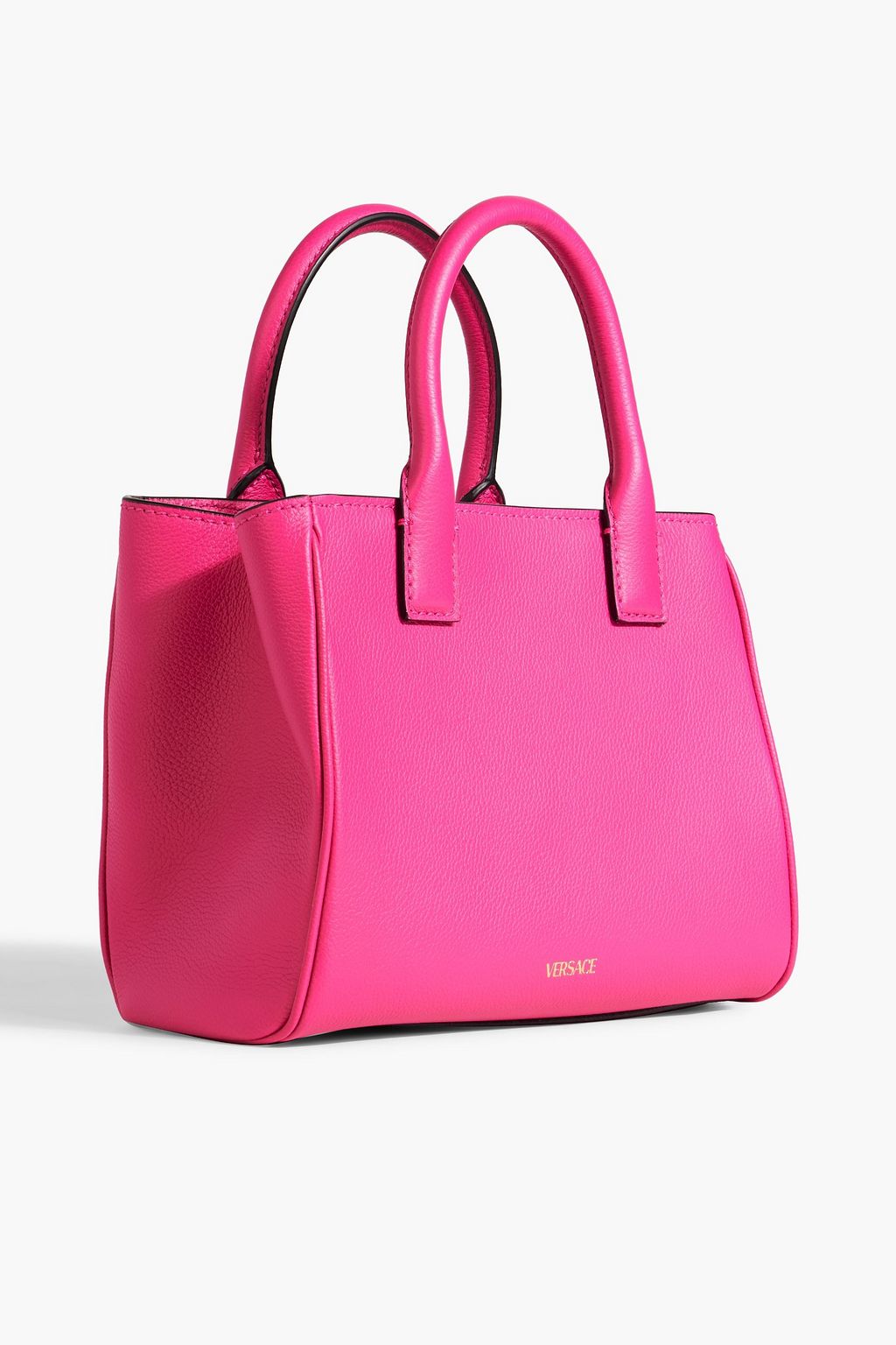 VERSACE La Medusa embellished pebbled-leather tote