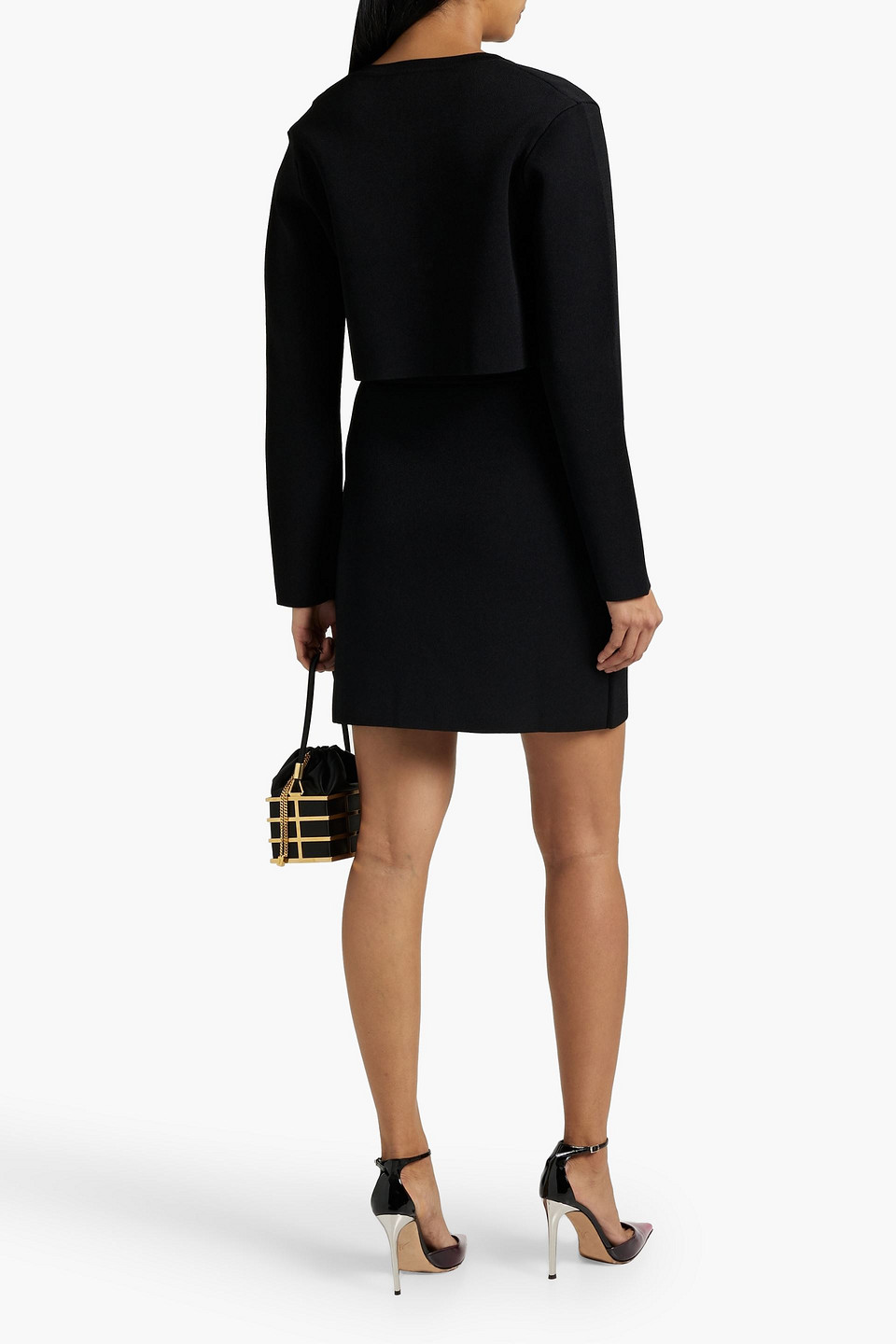 Shop Altuzarra Knitted Mini Skirt In Black