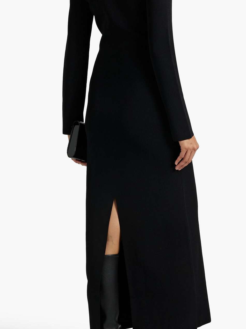 lace-up stretch-knit maxi dress