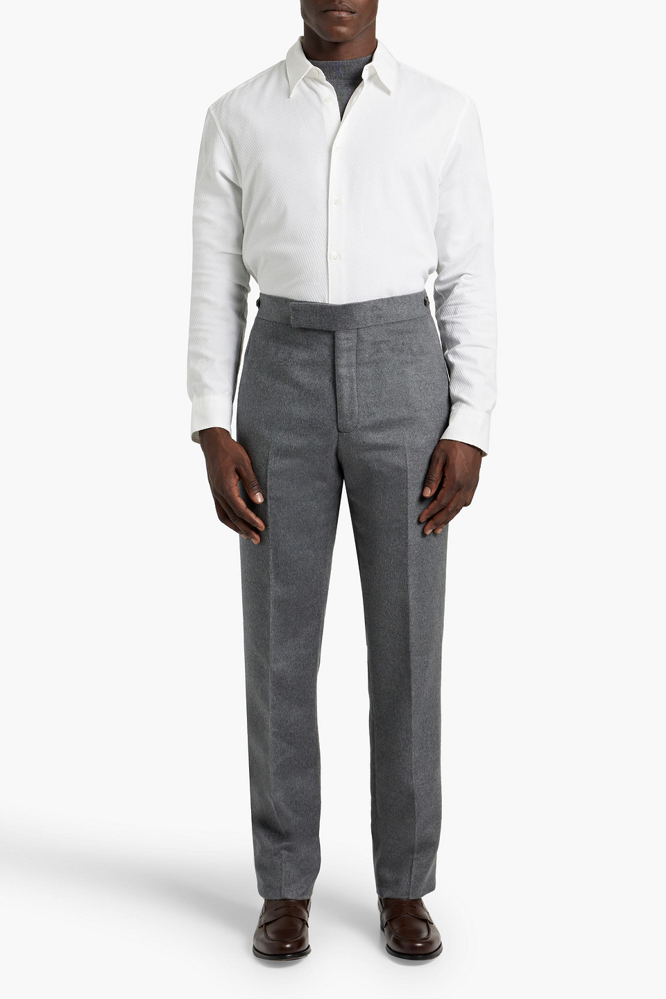 Gabriela Hearst Quevedo Cotton-jacquard Shirt In White