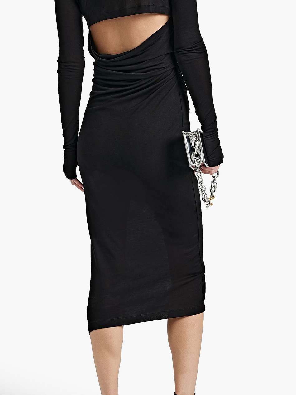 cutout jersey midi dress