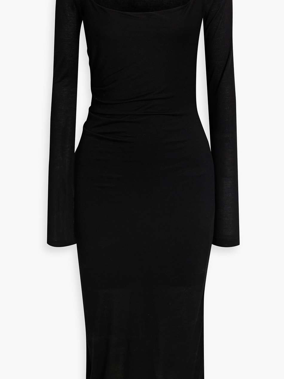cutout jersey midi dress