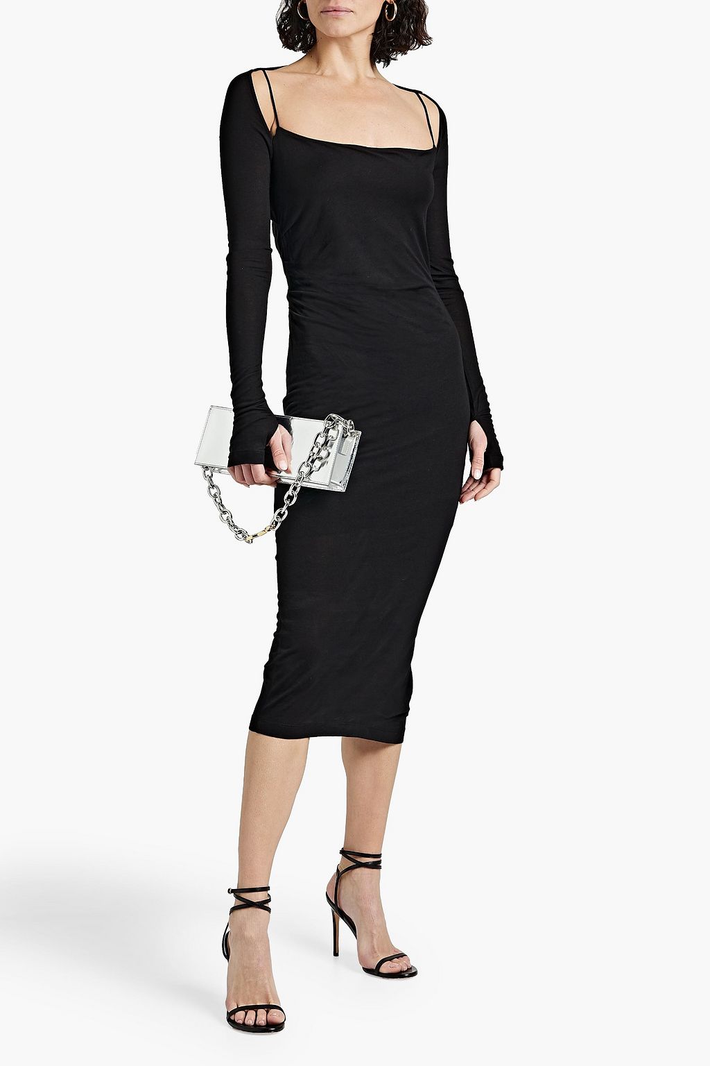 HELMUT LANG Cutout jersey midi dress