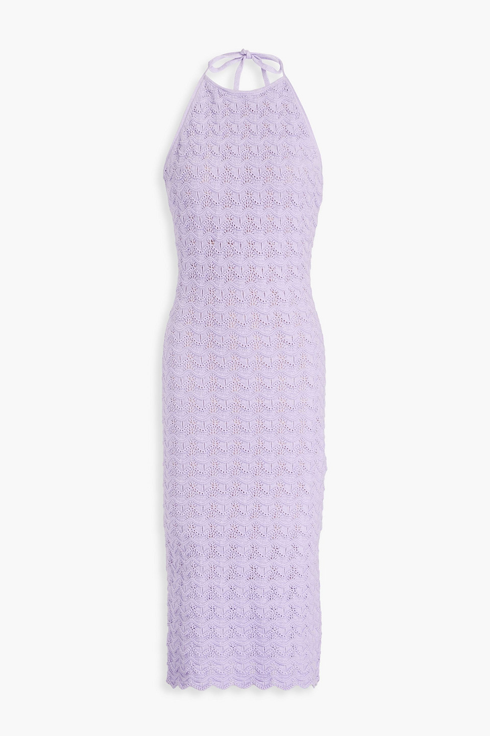 Alice Olivia - Crochet cotton-blend midi dress - Purple - XL