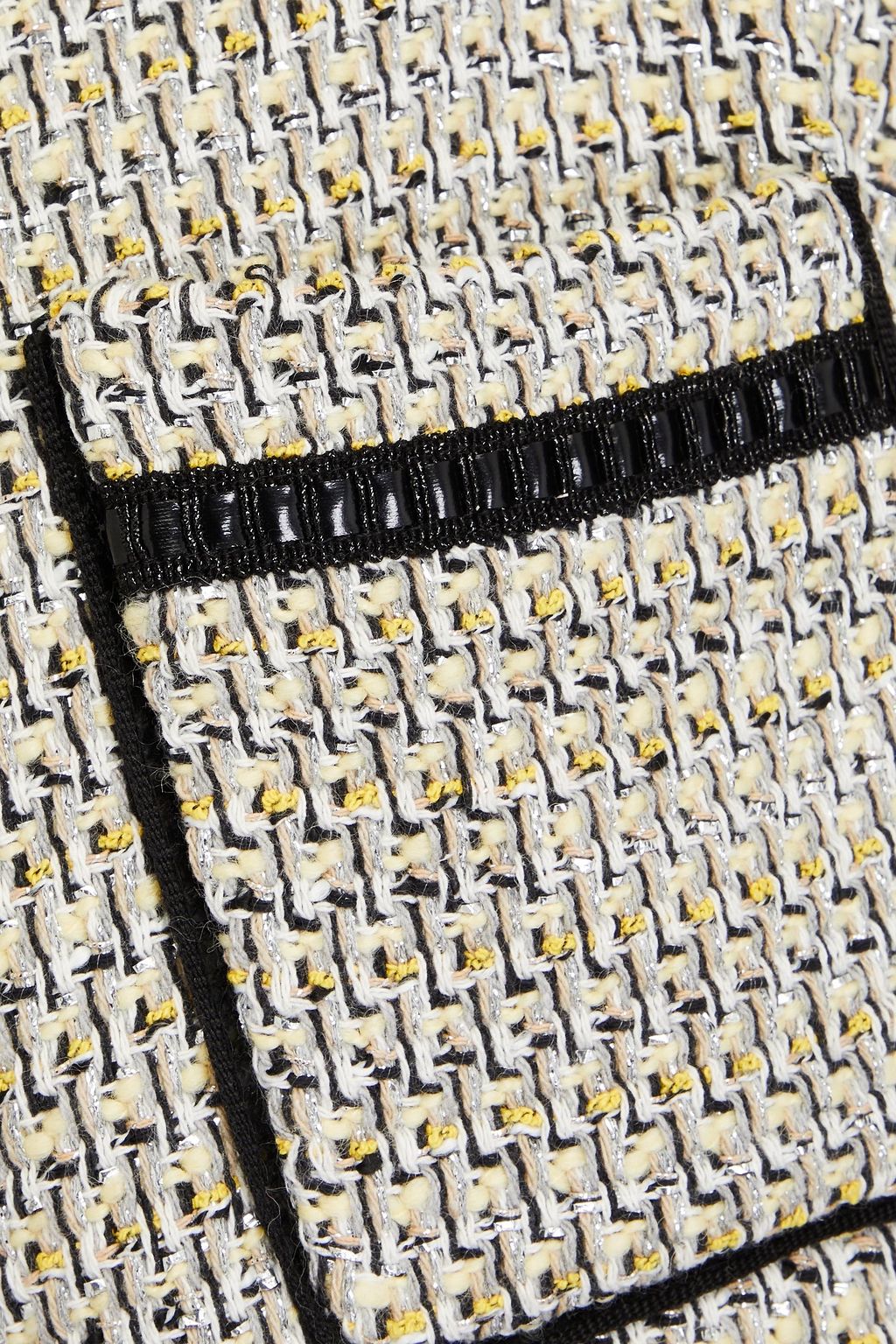 MAJE Metallic tweed hooded jacket