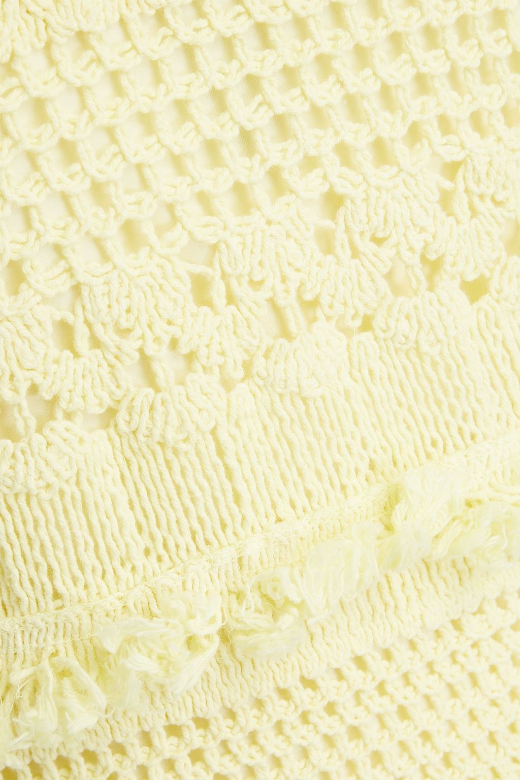 MAJE Dégradé crochet-knit cotton midi dress