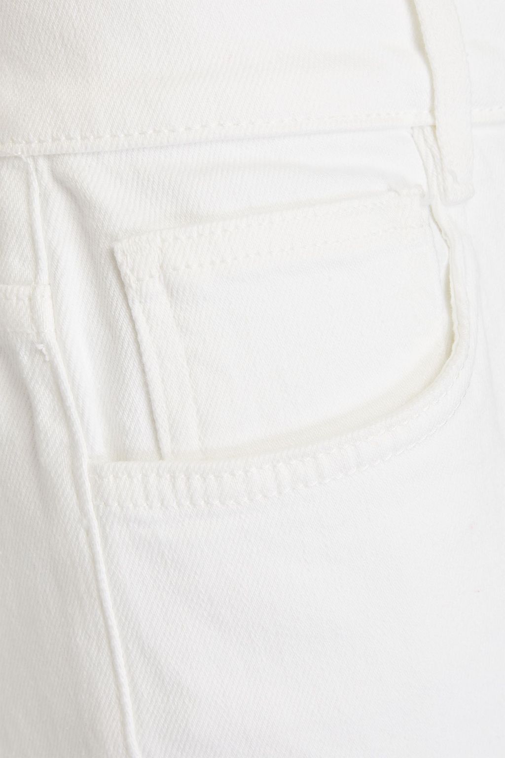 MAJE Frayed high-rise straight-leg jeans