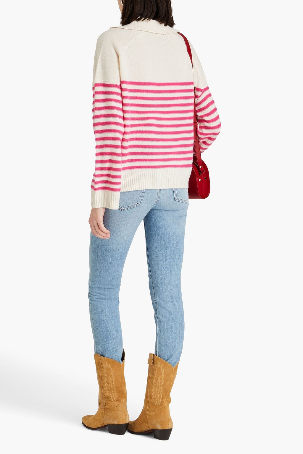 MAJE Striped cashmere sweater