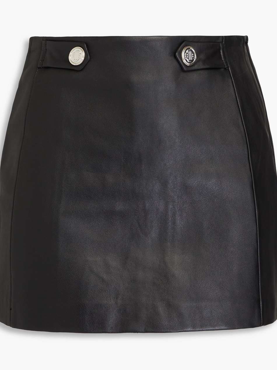 leather mini skirt