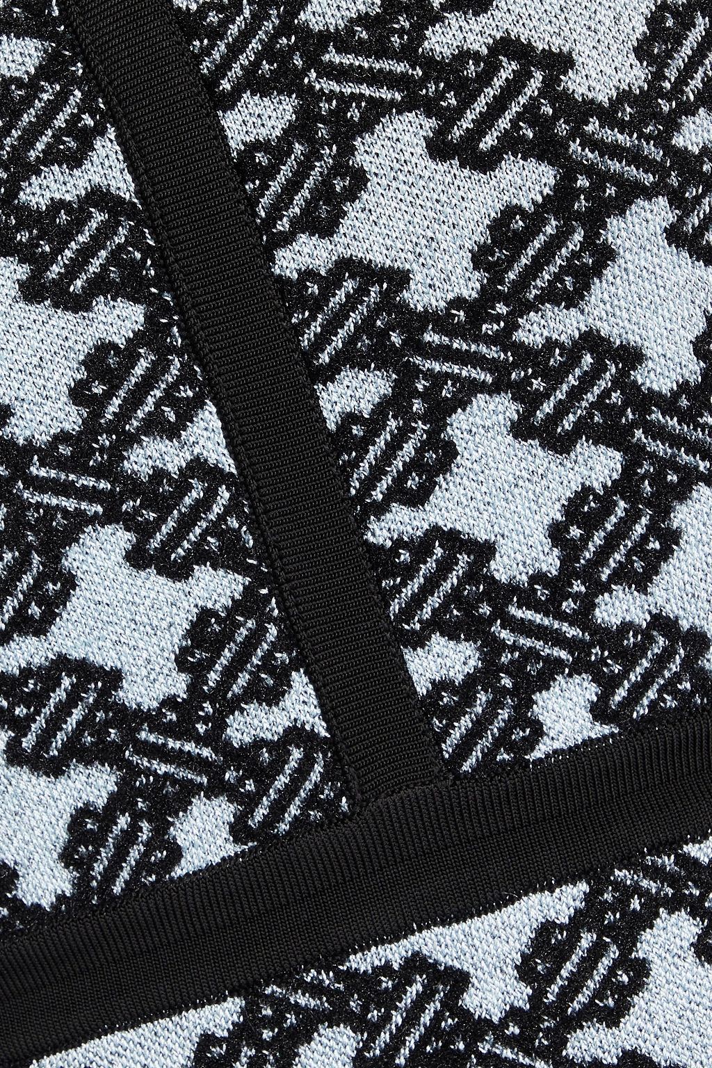 MAJE Jacquard-knit mini dress