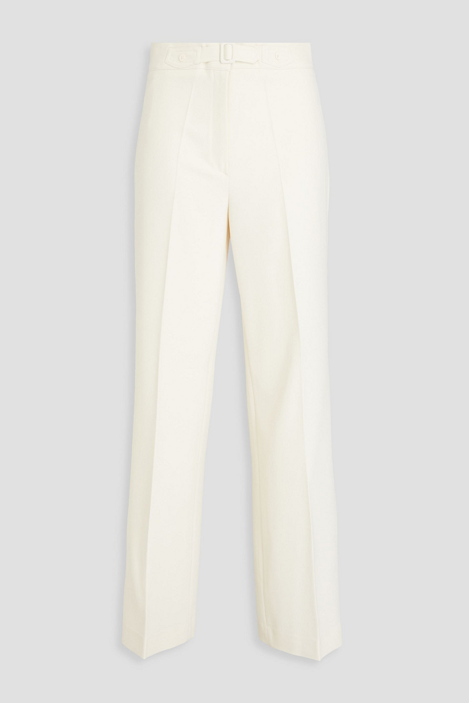 Maje Crepe Bootcut Pants In Ecru
