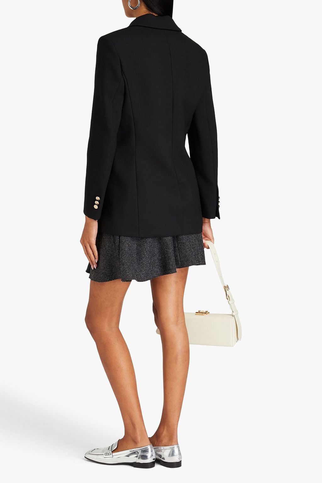 MAJE Double-breasted twill blazer