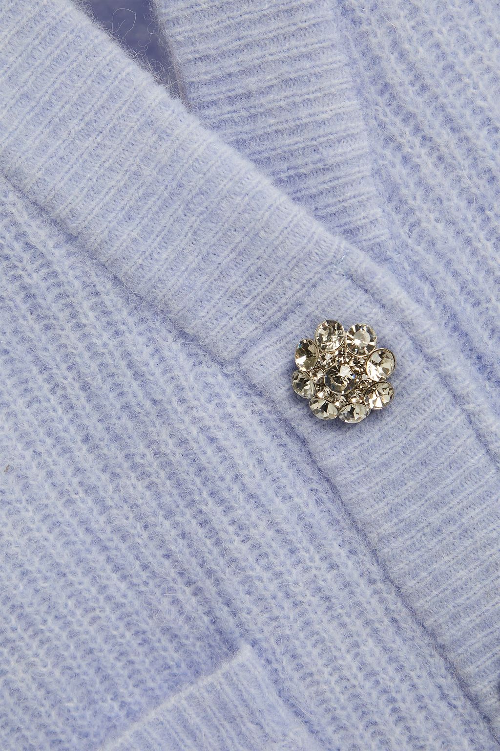 GANNI Ribbed-knit cardigan