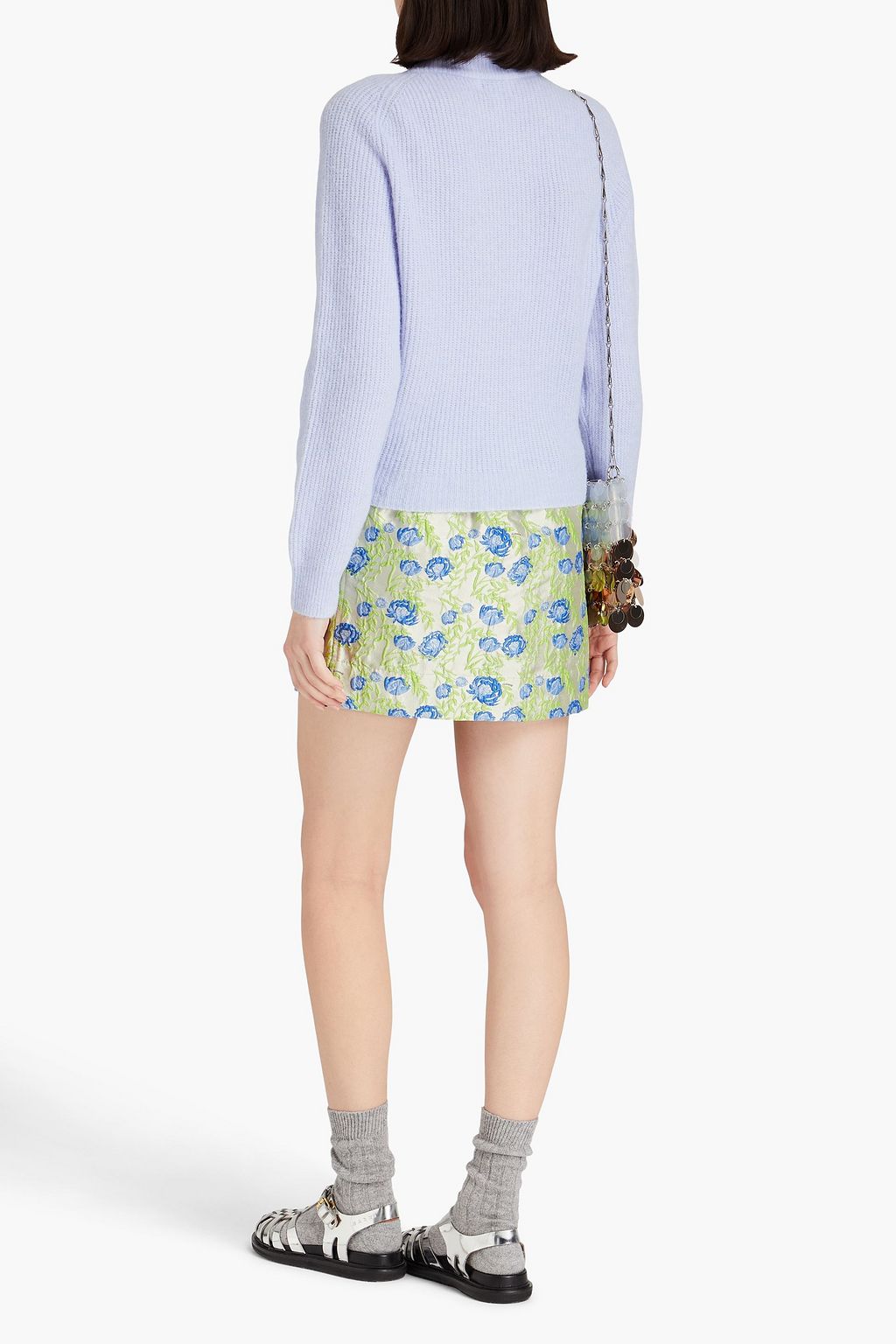 GANNI Ribbed-knit cardigan