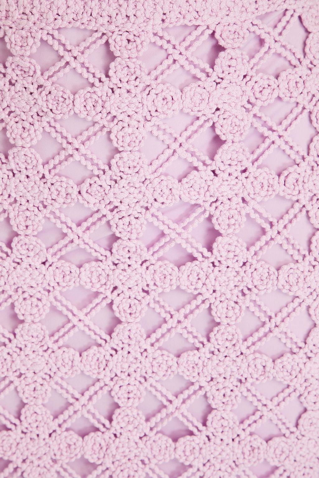 MAJE Crocheted cotton midi skirt