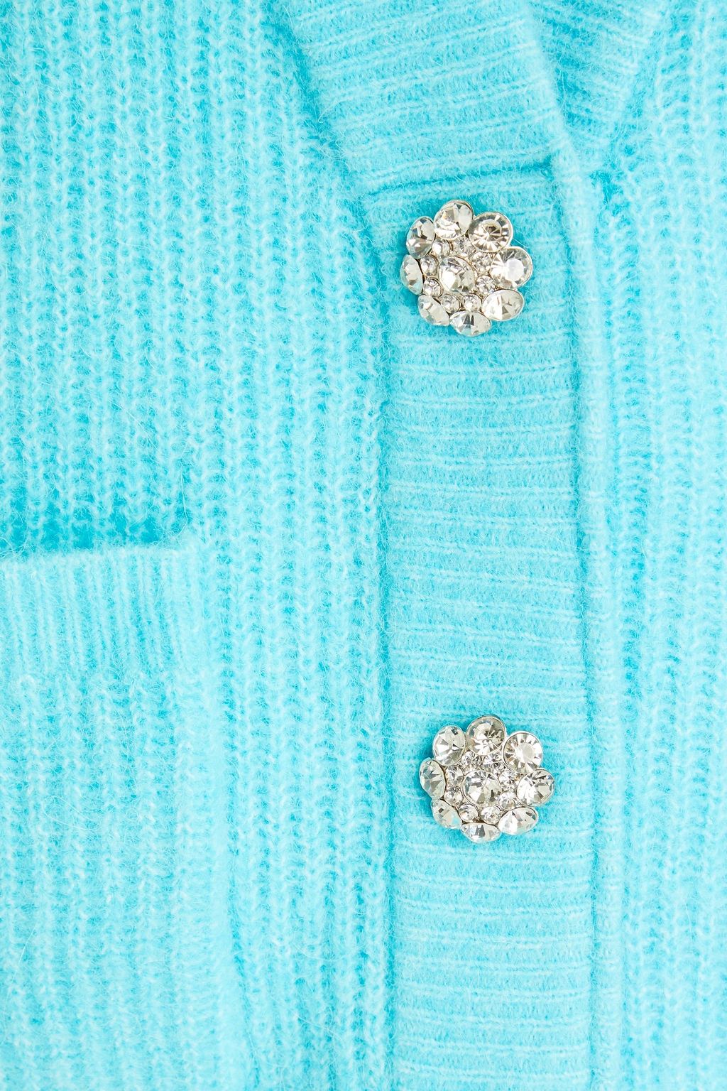 GANNI Ribbed-knit cardigan