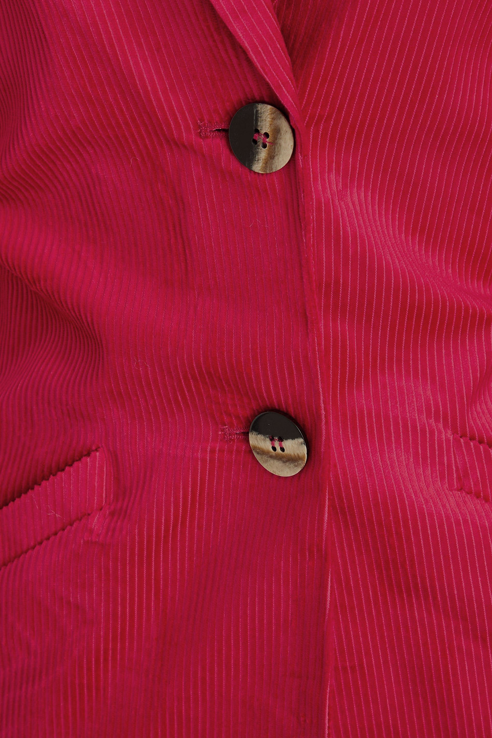 Ganni Cotton-blend Corduroy Blazer In Fuchsia