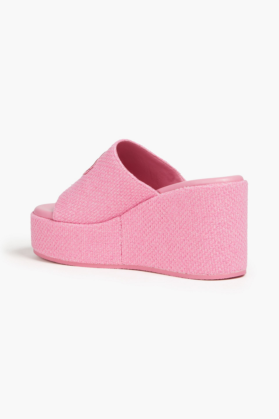 Maje Woman Sandals Pink Size 11 Textile Fibers In Baby-pink