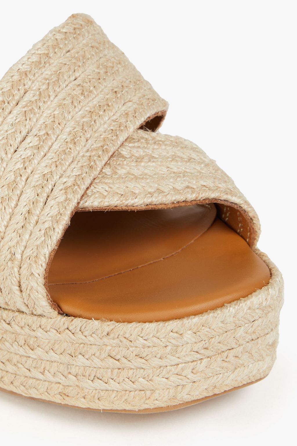 MAJE Jute espadrille platform sandals