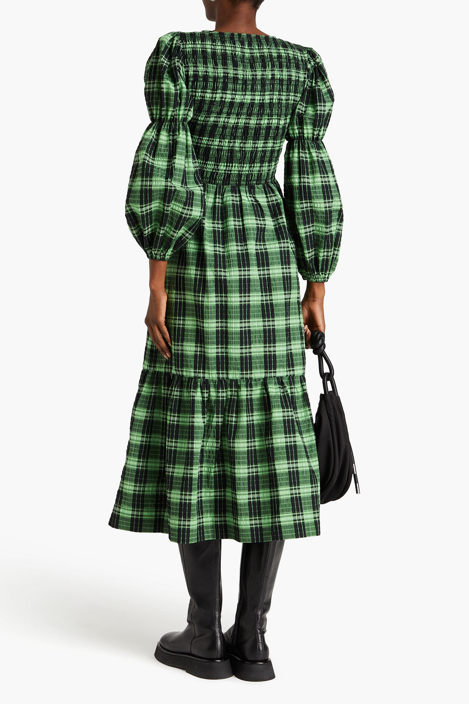 Ganni Women Maxi Dress In Green
