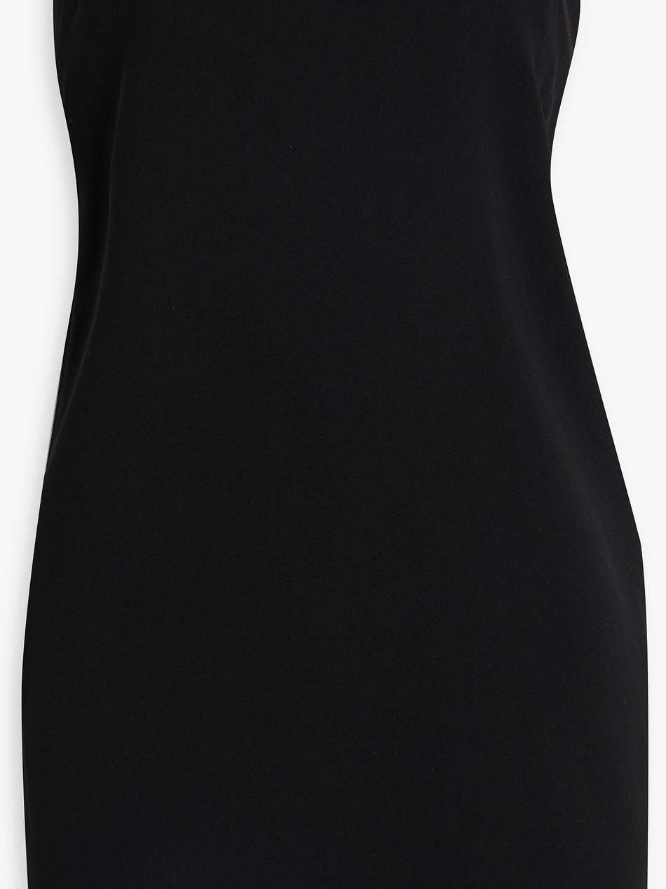 blaise strapless satin-paneled crepe mini dress