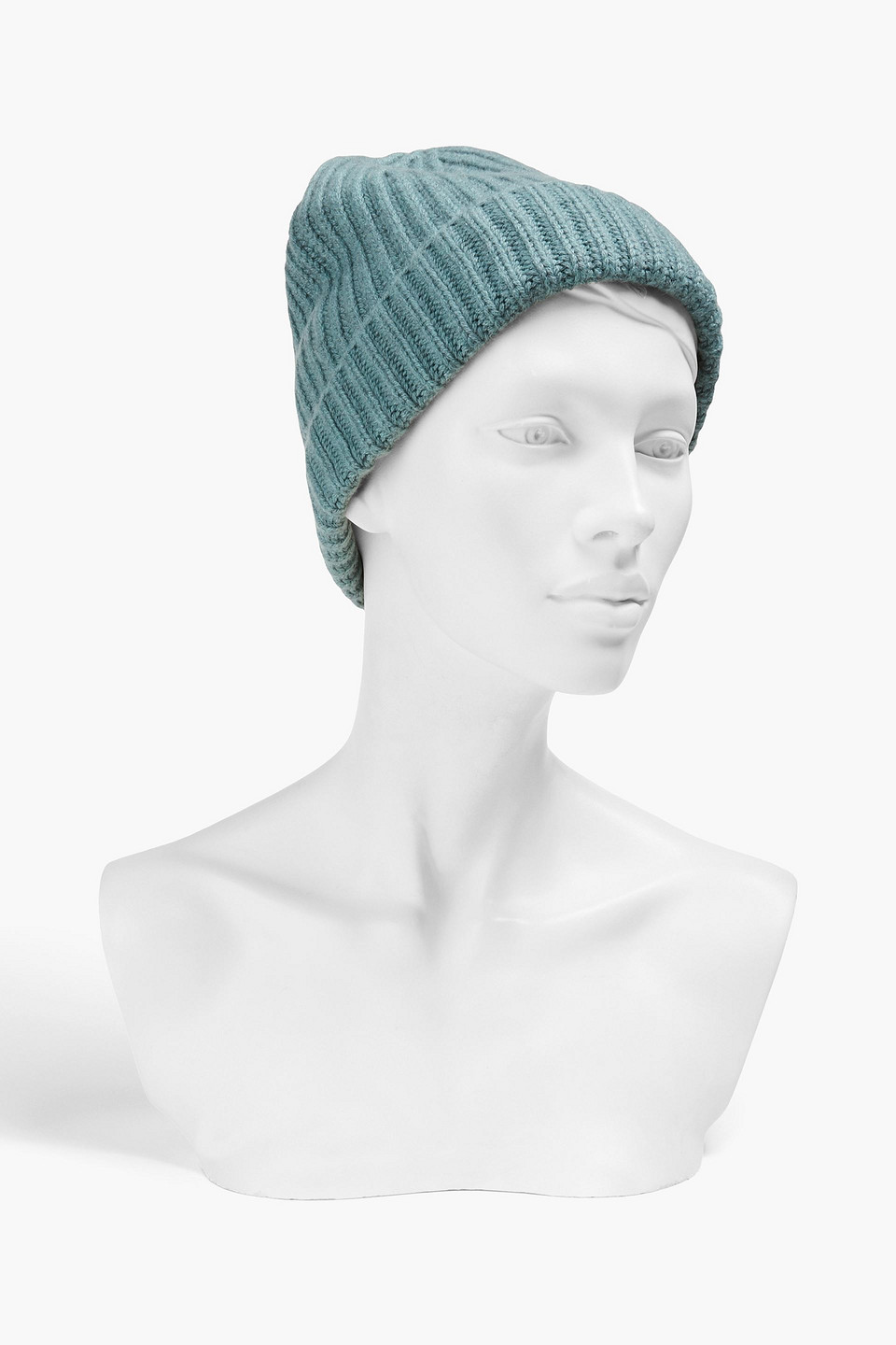 Gabriela Hearst Lutz Ribbed Cashmere Beanie In Grey Green