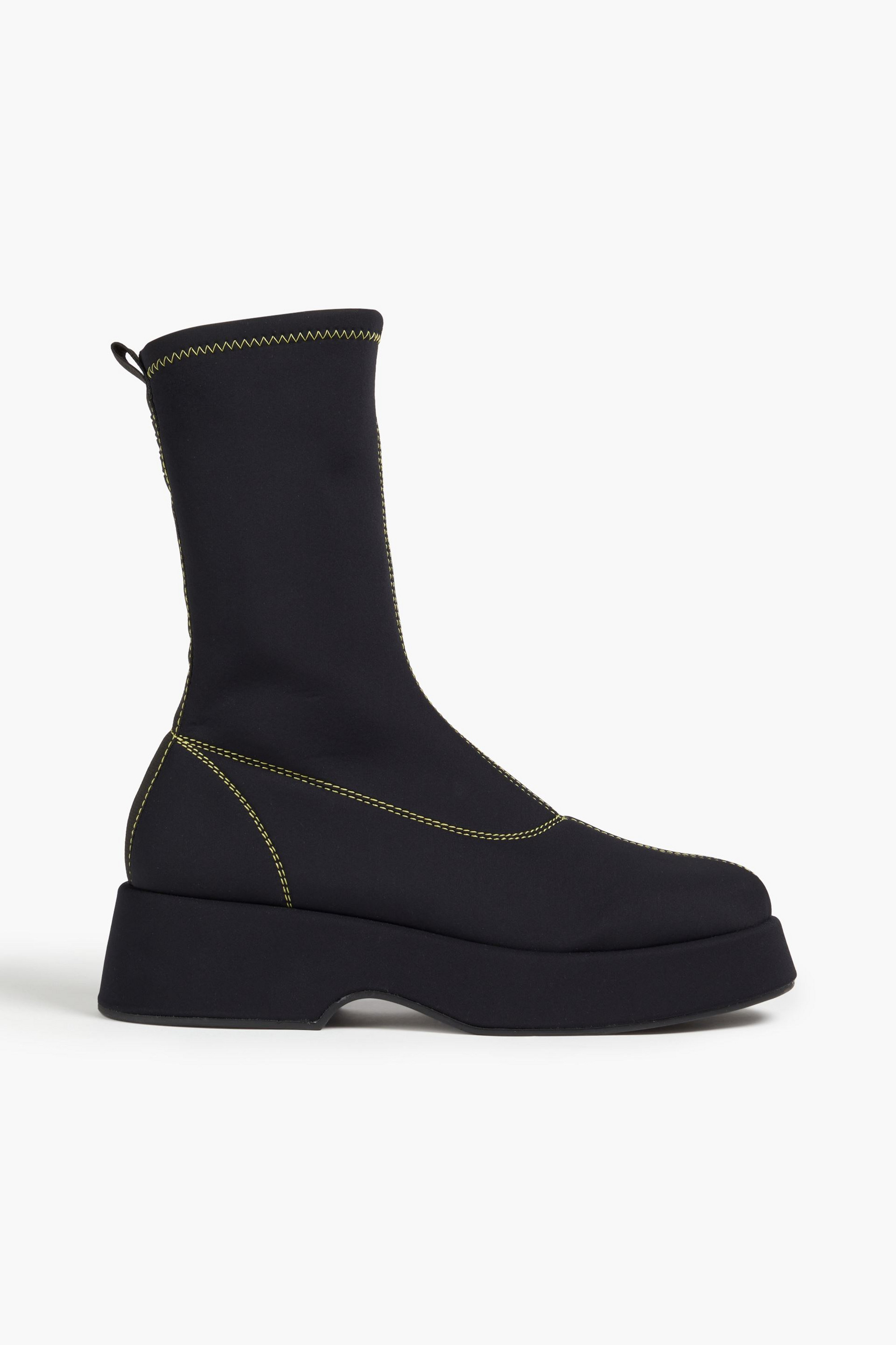 GANNI - Topstitched neoprene sock boots | Plush