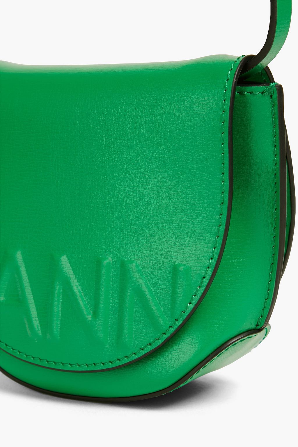 GANNI Schultertasche aus strukturiertem Leder mit Prägung