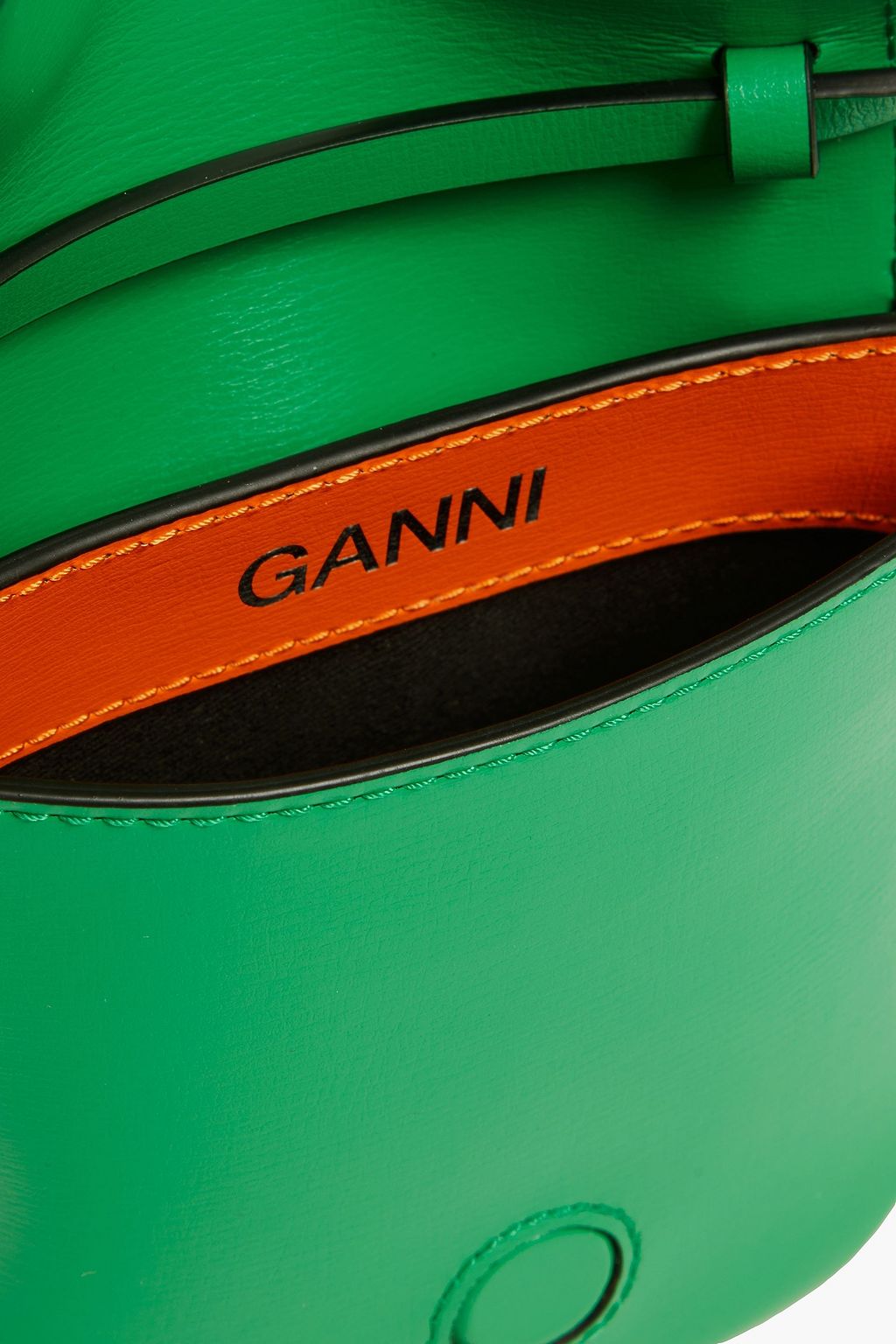 GANNI Schultertasche aus strukturiertem Leder mit Prägung