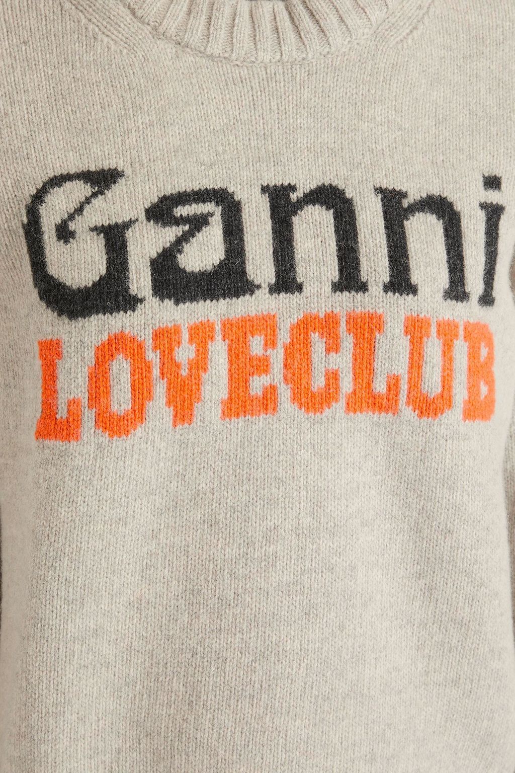 GANNI Jacquard-knit sweater