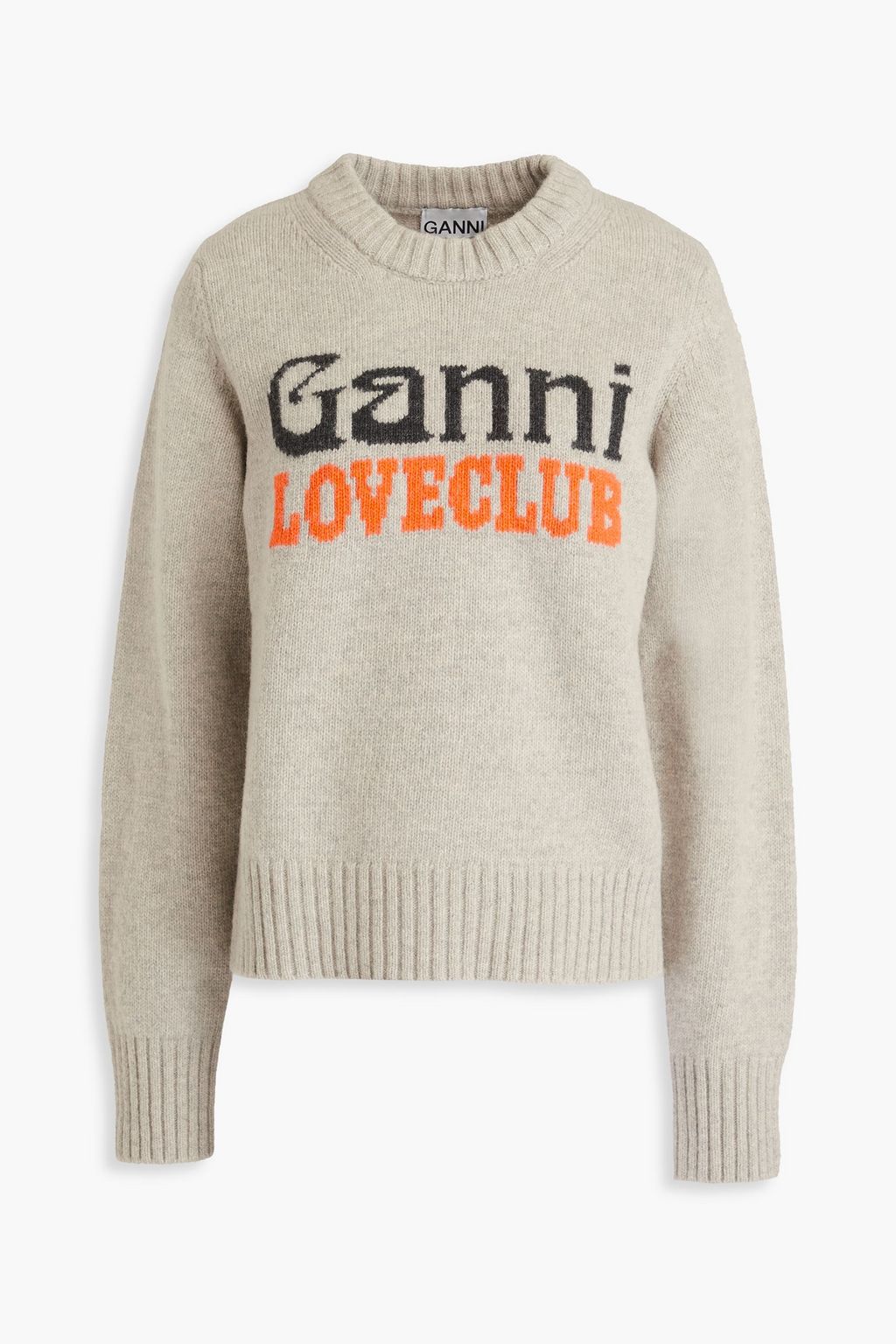 GANNI Jacquard-knit sweater | THE OUTNET