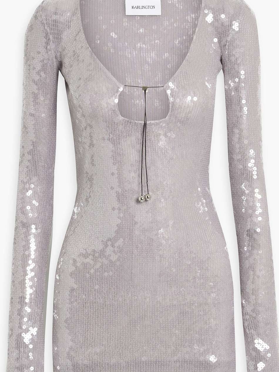 solaria sequined stretch-tulle mini dress