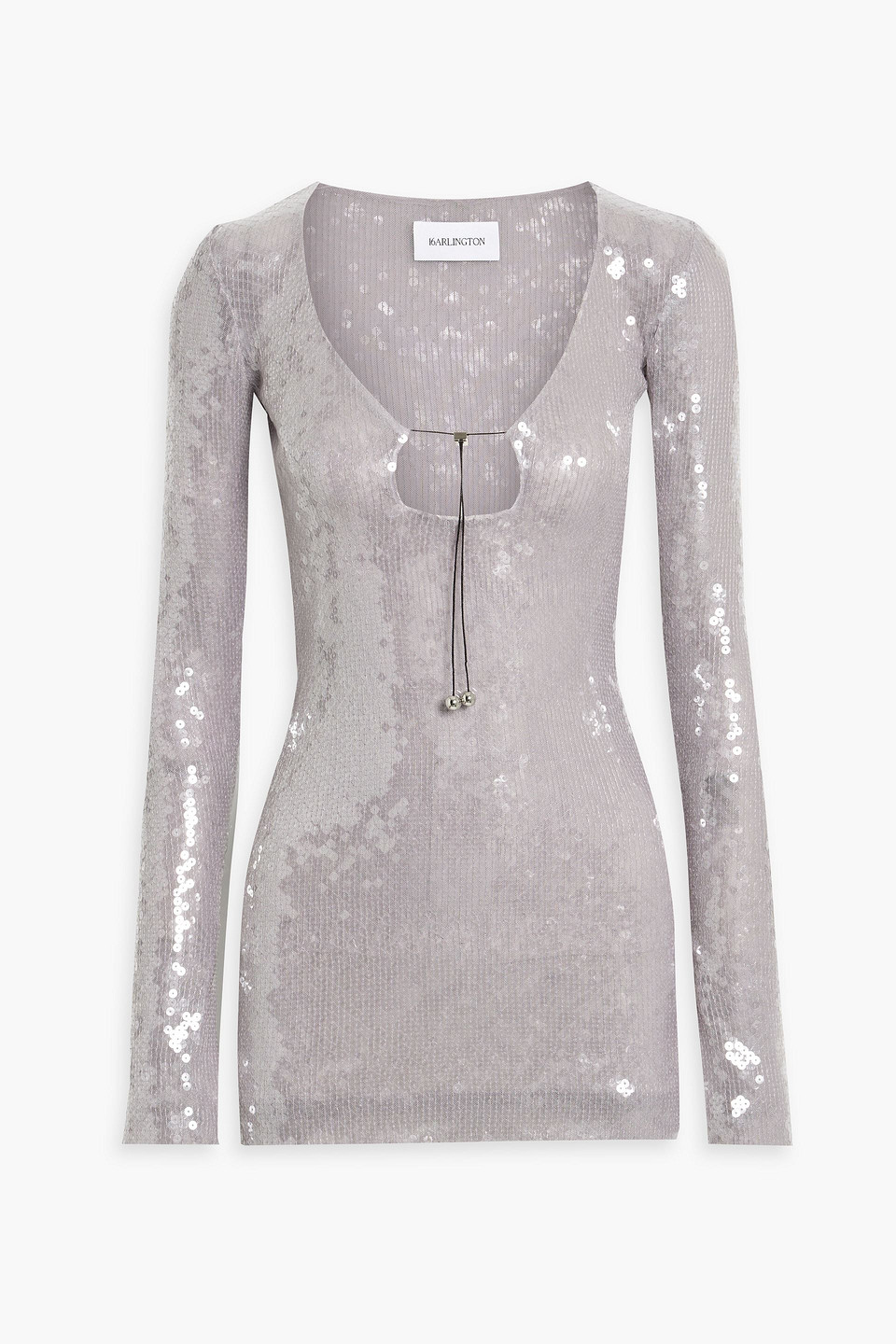 16arlington Solaria Sequined Stretch-tulle Mini Dress In Lilac