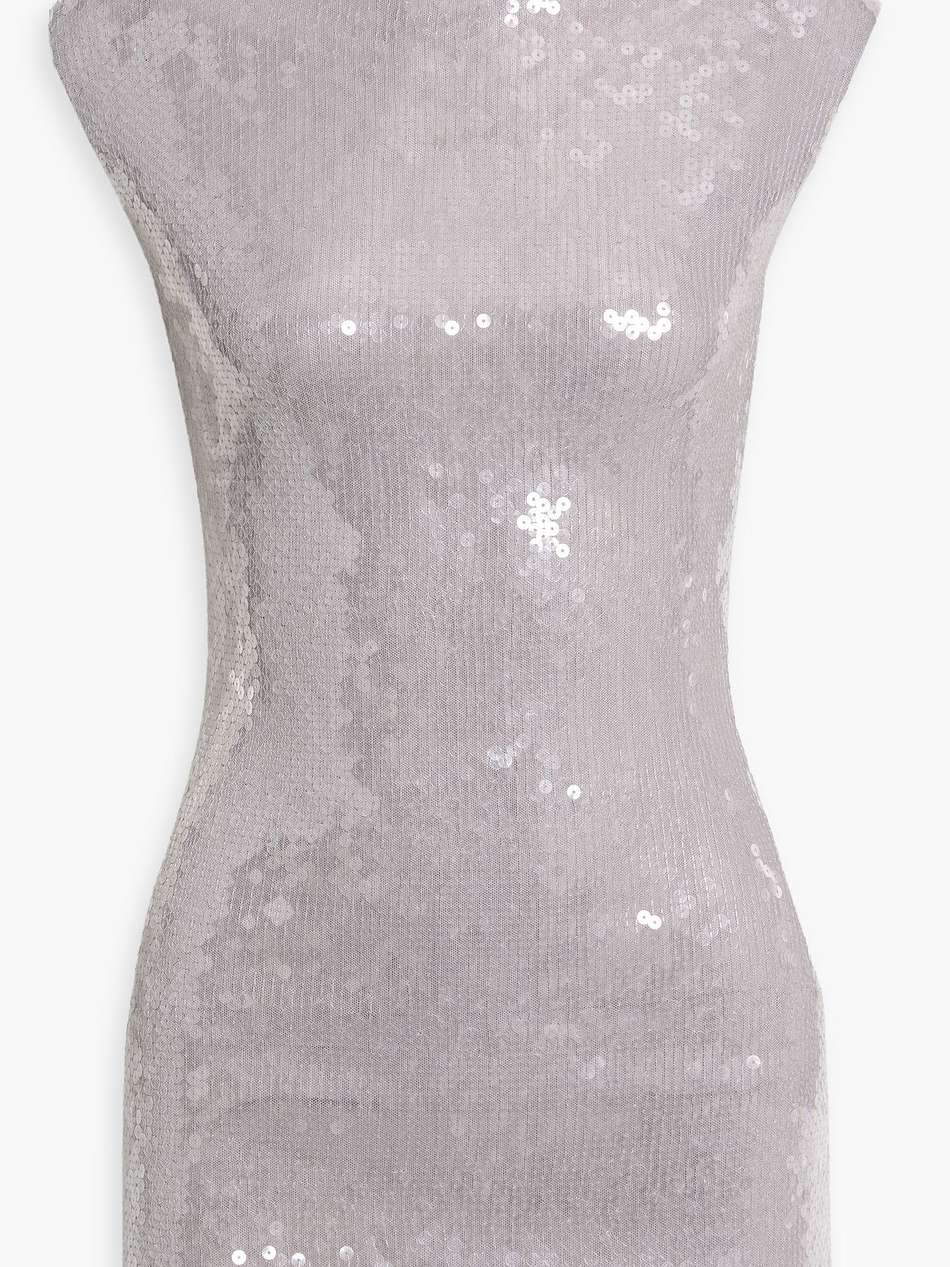 luna sequined stretch-tulle mini dress