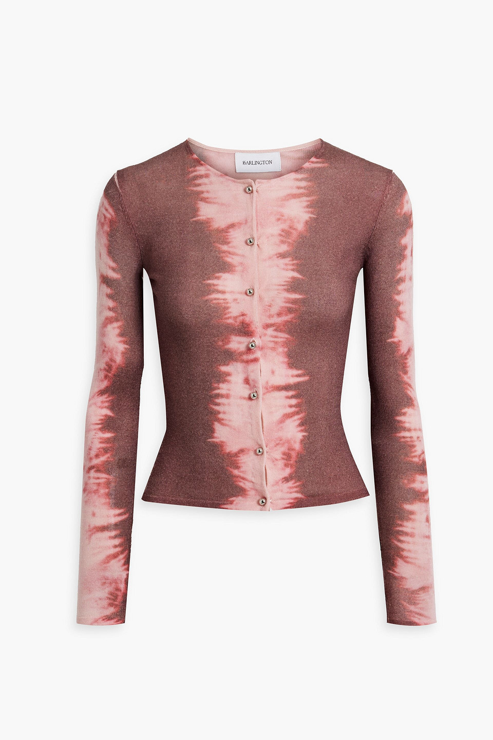 16arlington Keid Tie-dyed Merino Wool Cardigan In Plum