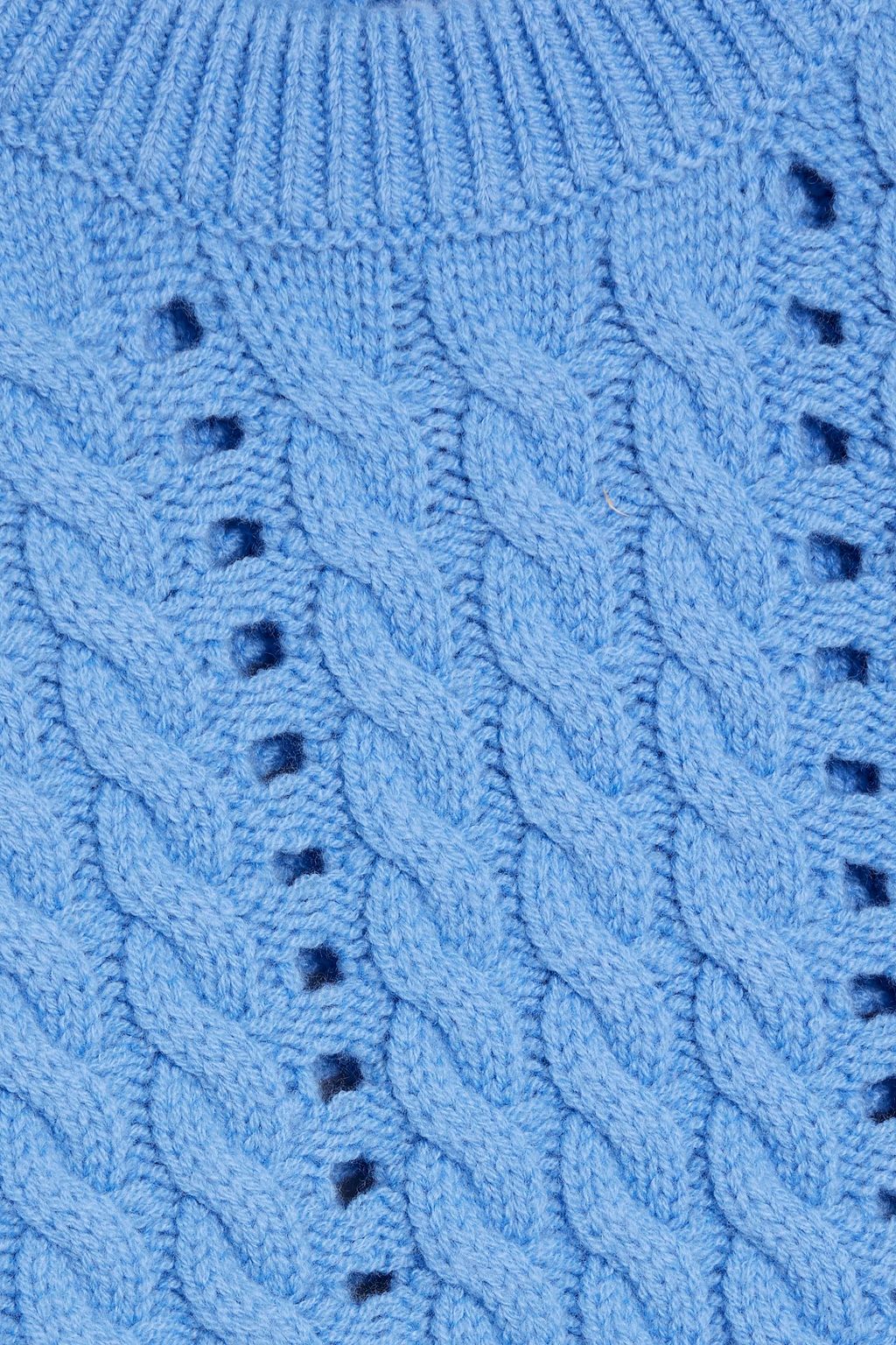 DEREK LAM 10 CROSBY Aitana lace-up cable-knit wool sweater