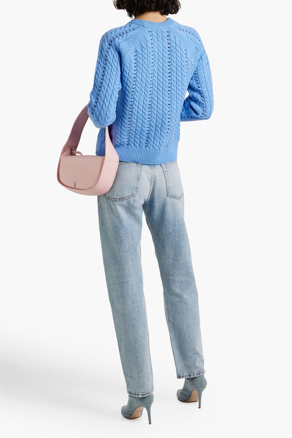 DEREK LAM 10 CROSBY Aitana lace-up cable-knit wool sweater