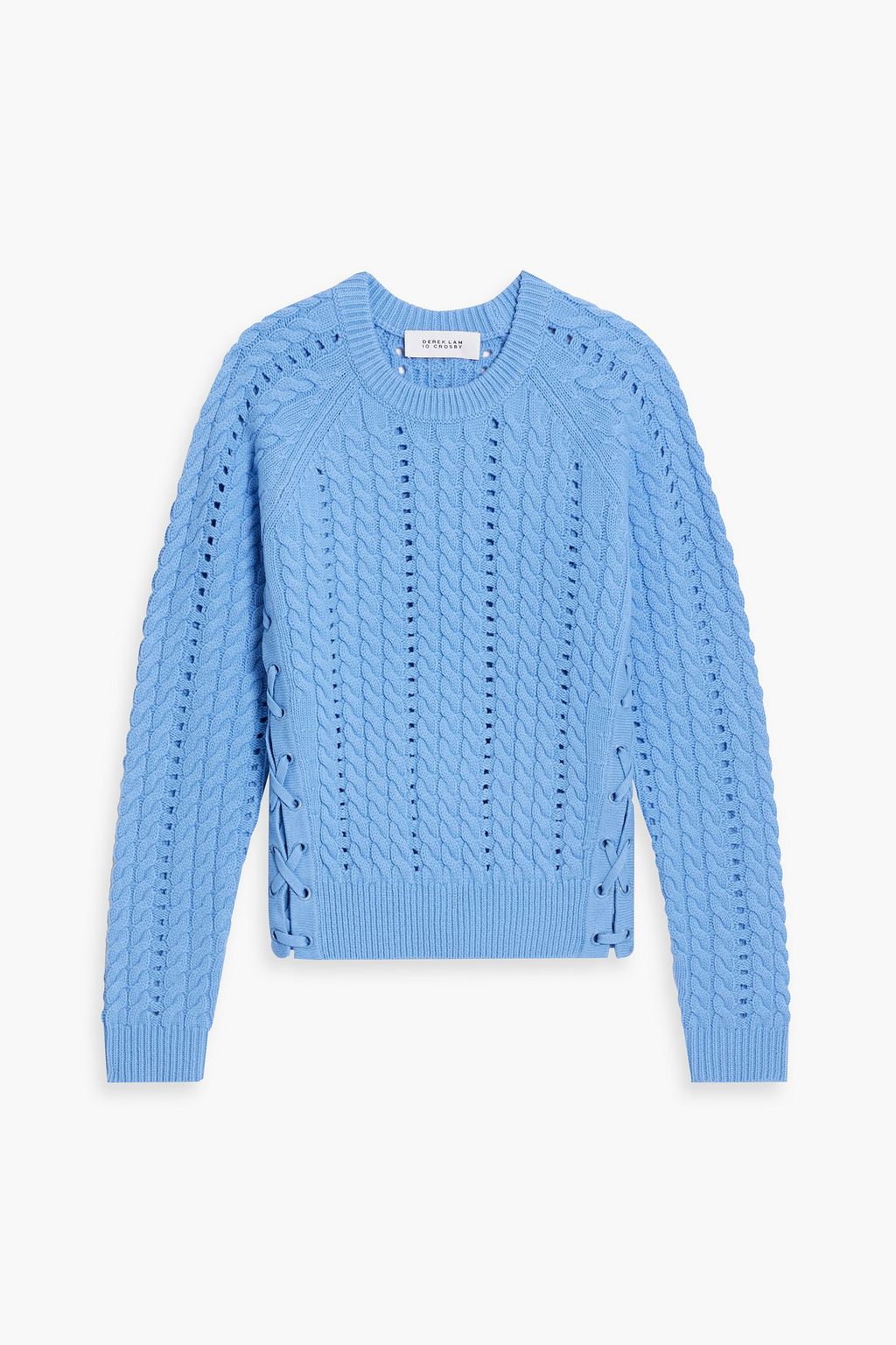 DEREK LAM 10 CROSBY Aitana lace-up cable-knit wool sweater | THE OUTNET