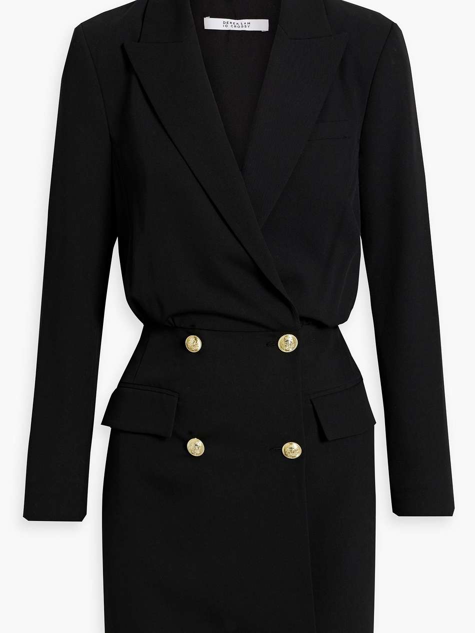 chiara button-detailed twill mini dress